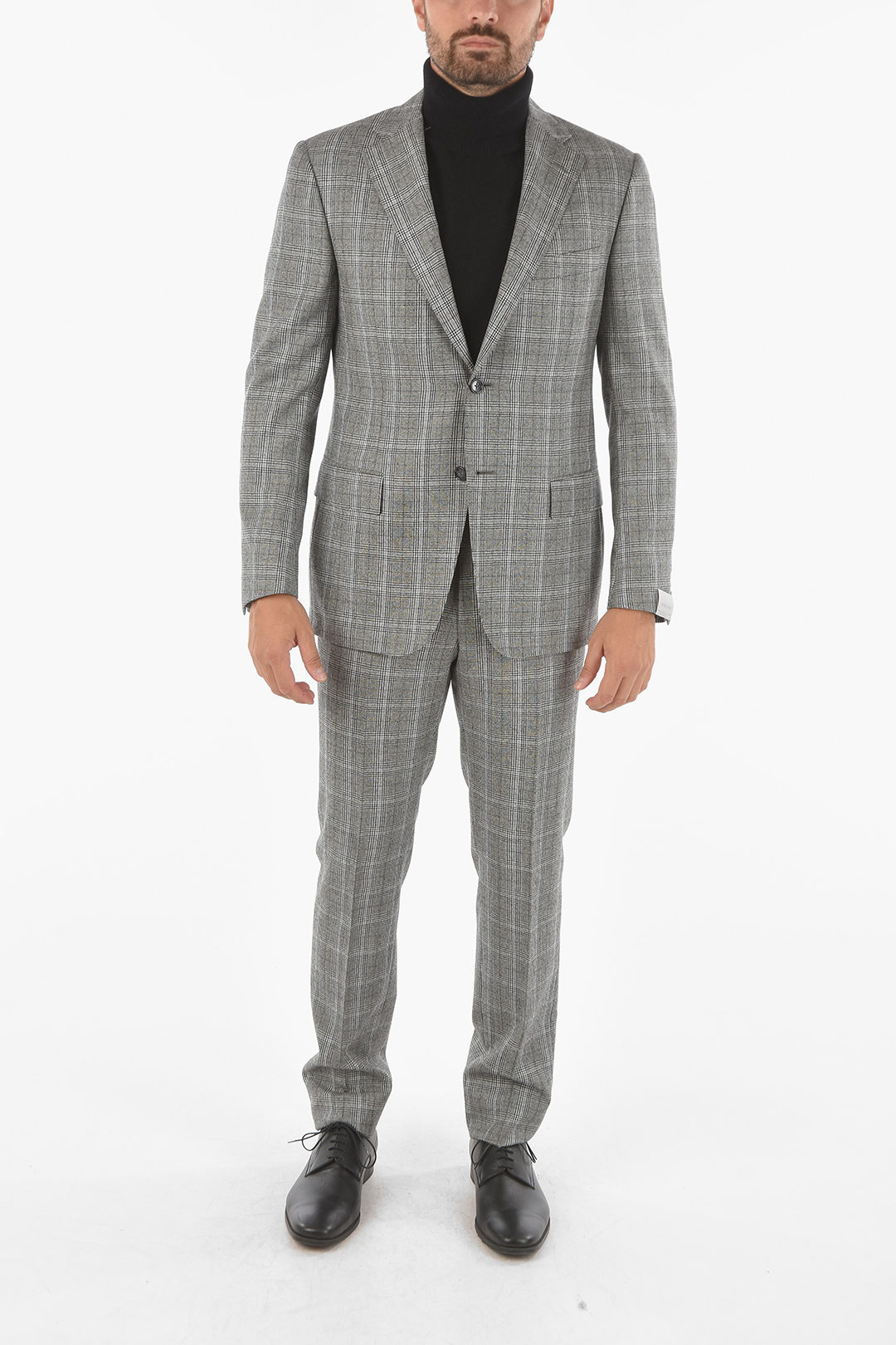 Corneliani district check MANTUA notch lapel 2-button suit drop 6R men -  Glamood Outlet