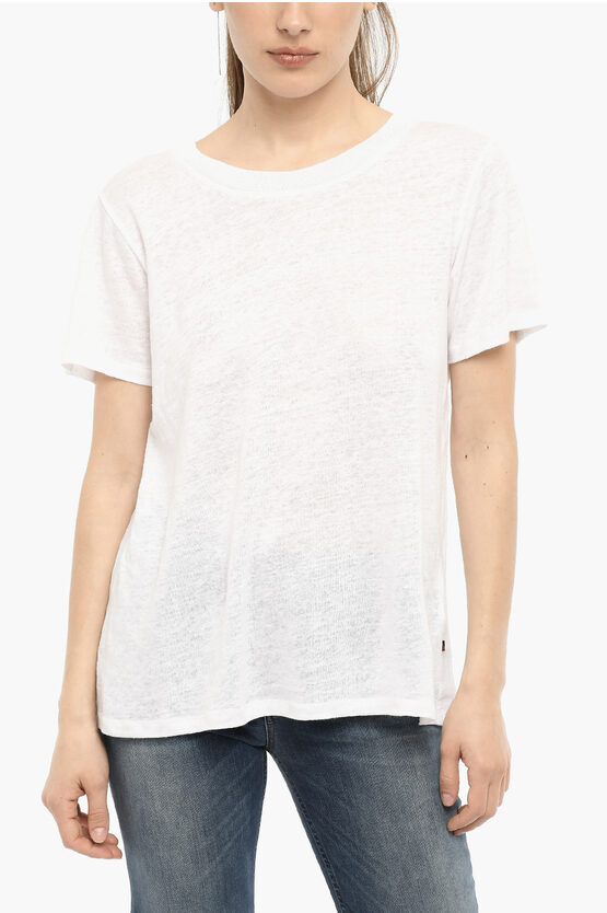 Woolrich Doble Layered Mixed Crew-neck T-shirt In White