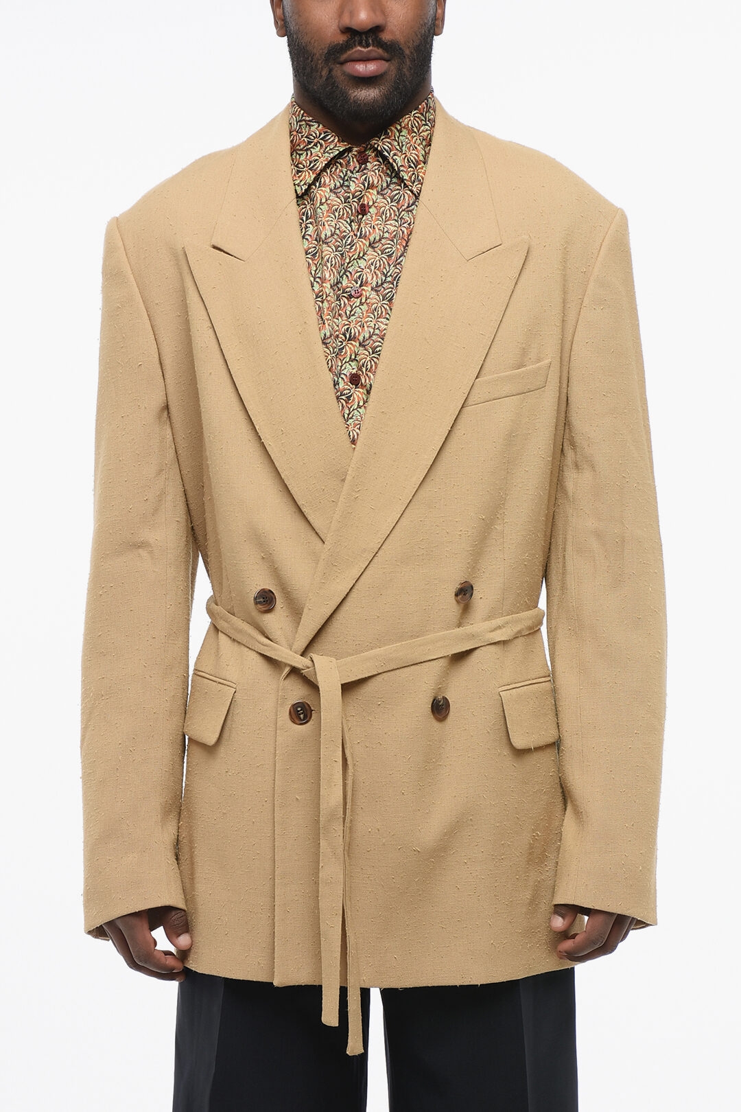 Dries Van Noten Double-breasted BISHOP Blazer with Belt men
