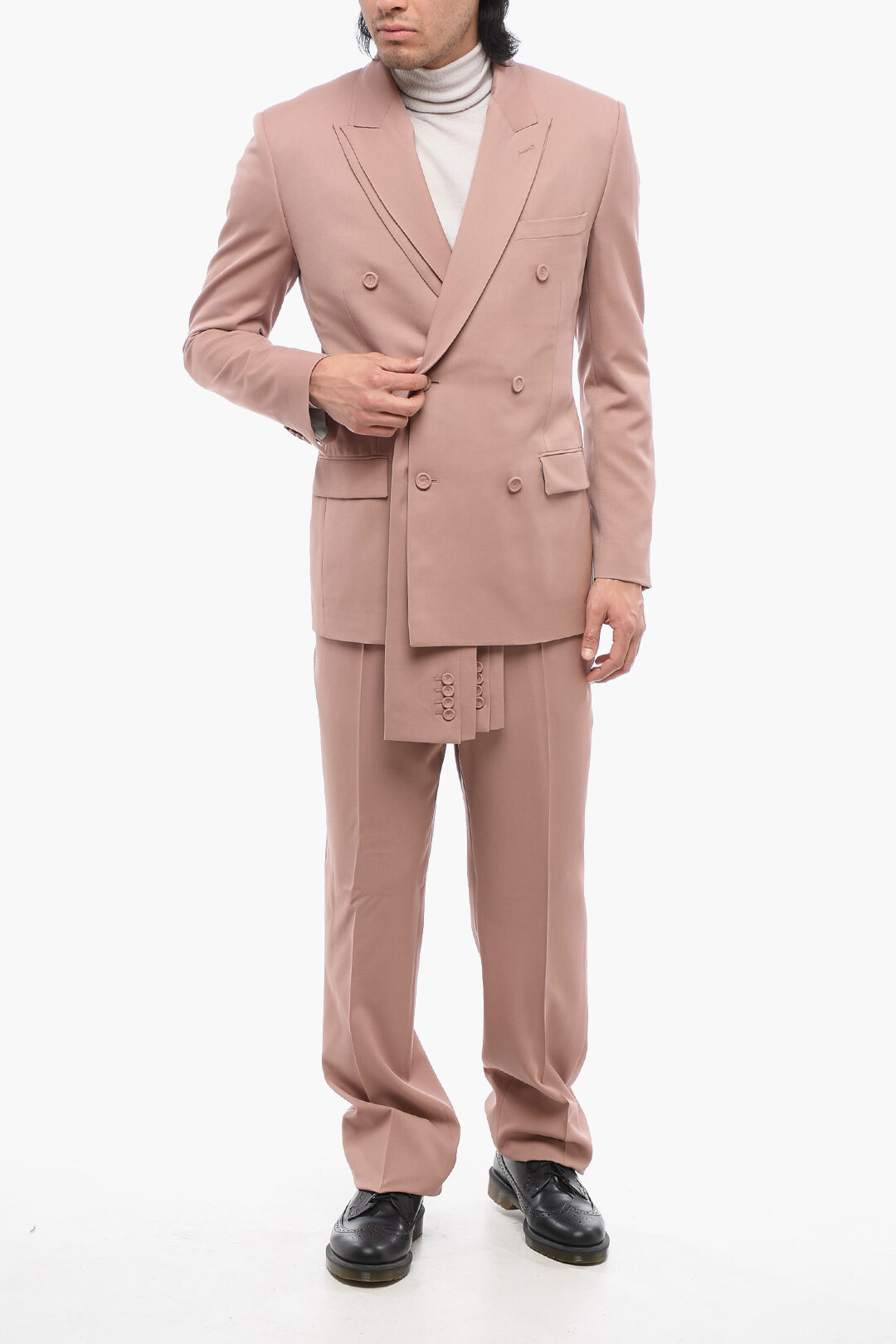 【Rrrr】DOUBLE LAPELED DOUBLE BREASTED Rrrr】DOUBLE LAPELED DOUBLE BREASTED Men's Slim Fit Double