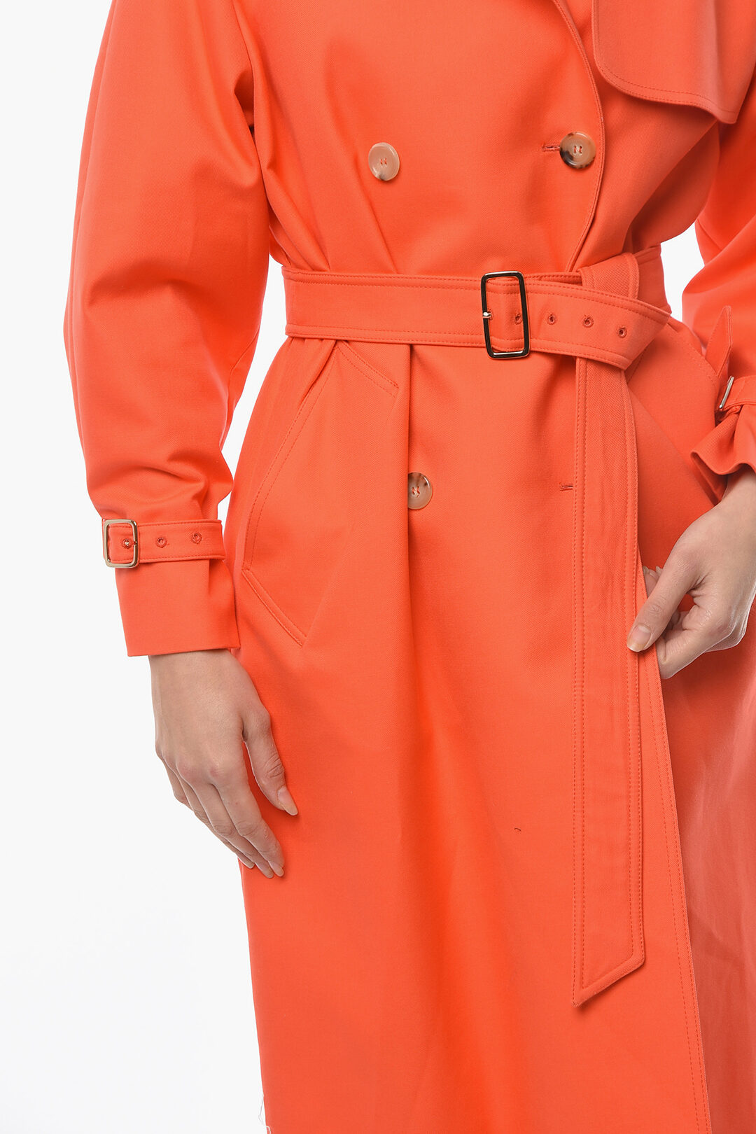 MAX MARA|COATS (EGEMONE (47360437 013 / 47360437600 013 Max Mara Double-breasted EGEMONE Coat with Belt and Flap