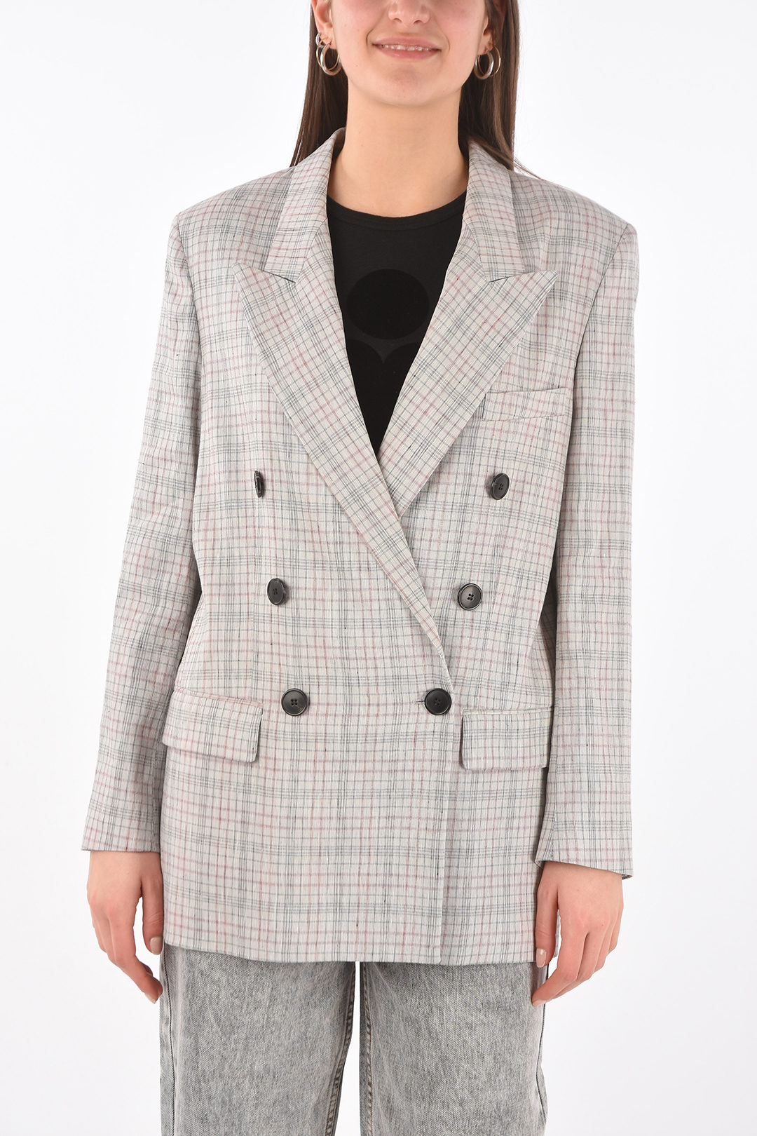 Isabel Marant Double-breasted LEAGANEA District Check Blazer