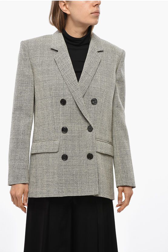 Isabel Marant Double-breasted Madine Blazer With District Check Motif