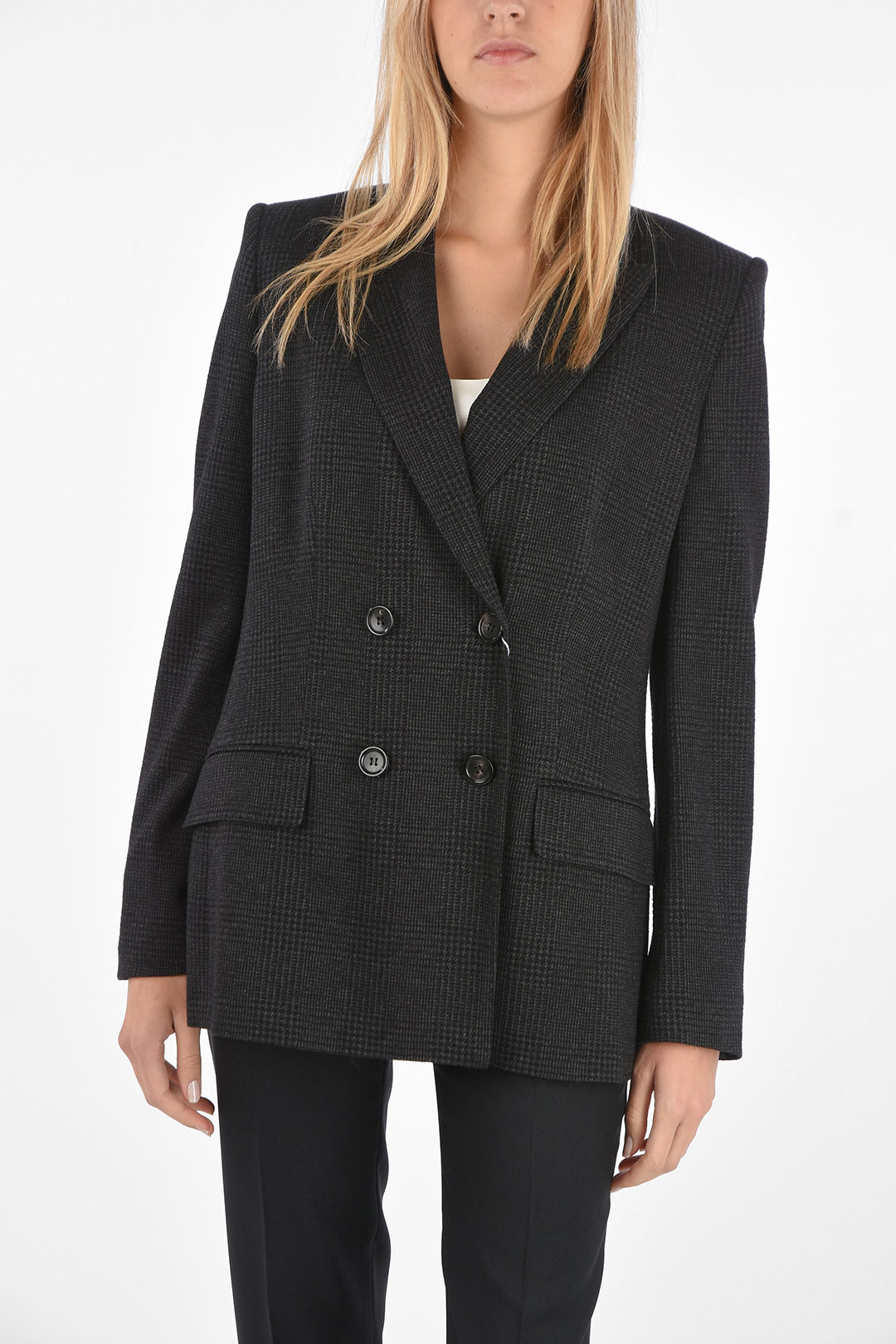 Max Mara Double-breasted MADISON Blazer with Flap Pockets women ...