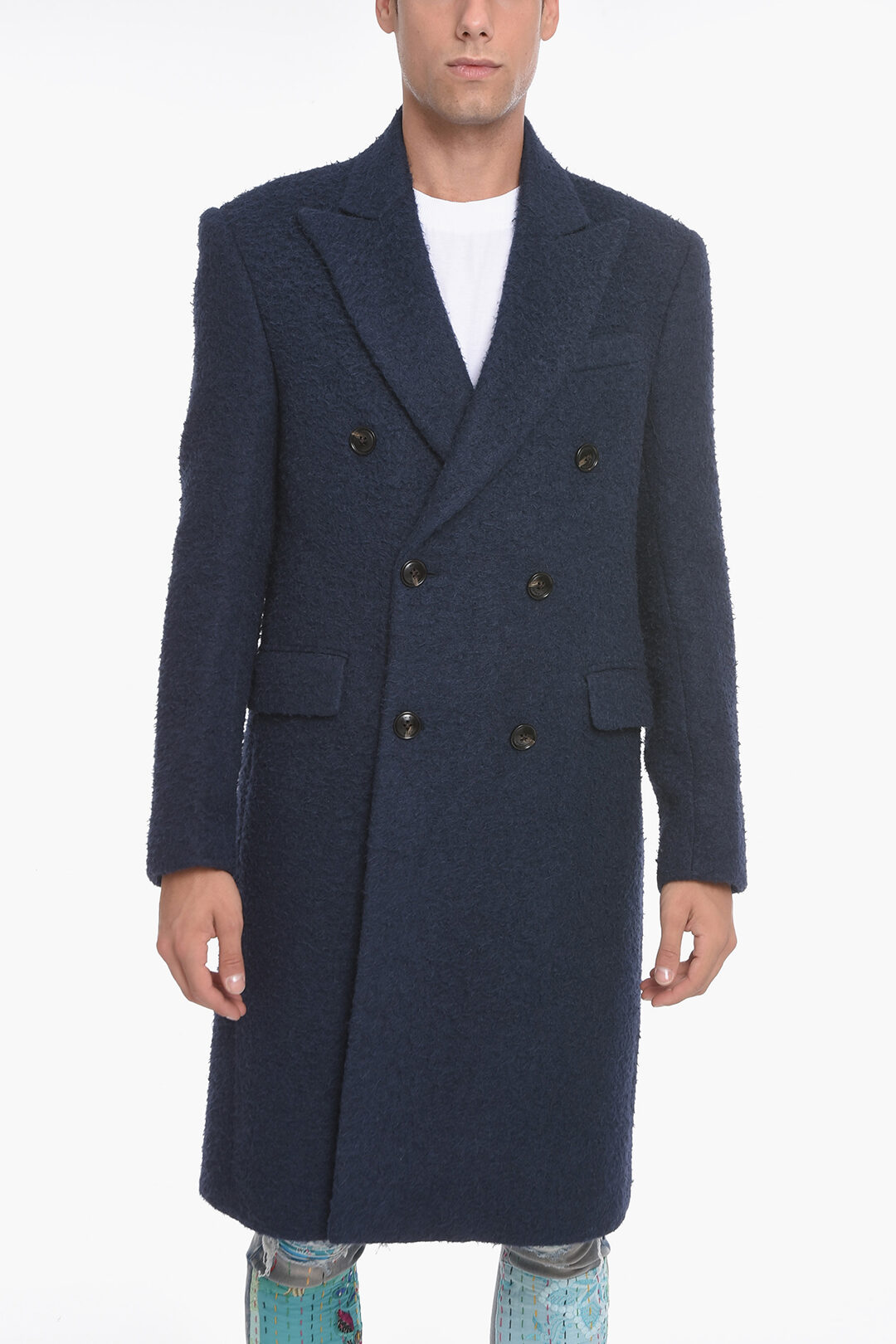 Amiri Double-breasted Teddy Coat with Peak Lapel men - Glamood Outlet