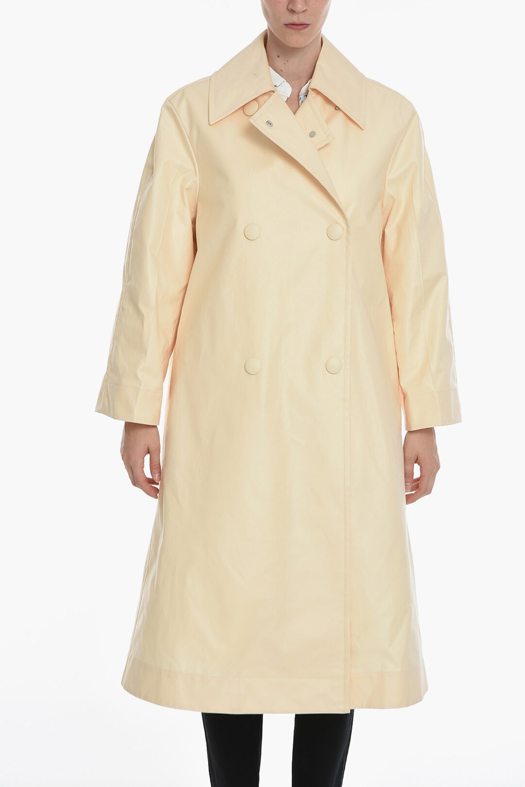Double-breasted Trench Coat with Removable Padding