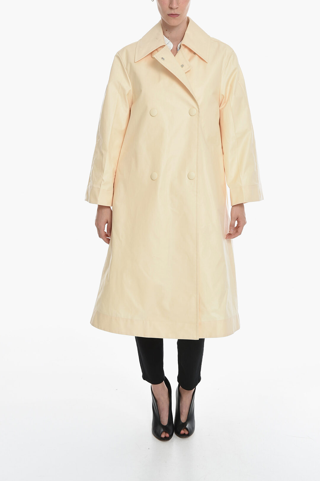 Double-breasted Trench Coat with Removable Padding