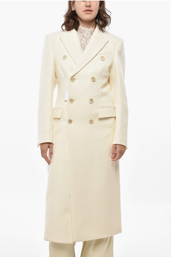 Wardrobe.nyc Double-breasted Virgin Wool Coat In Nude