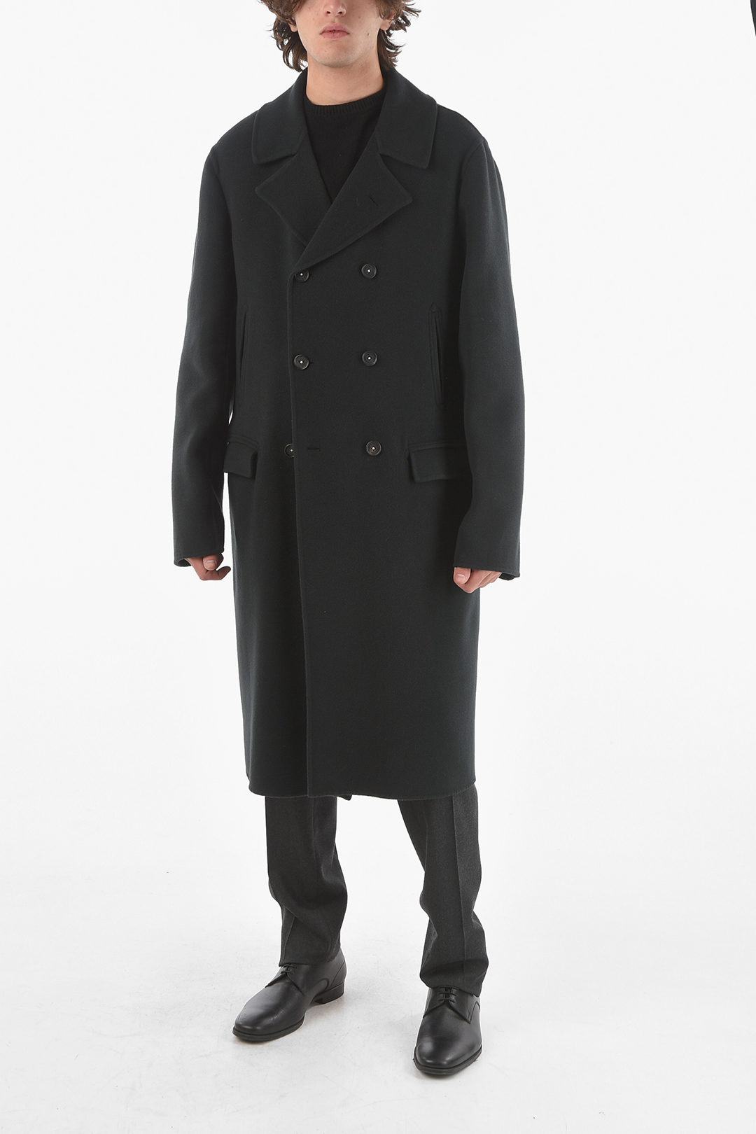 Massimo Alba Double Breasted Virgin Wool DAIMLER Coat With Flap Pockets ...
