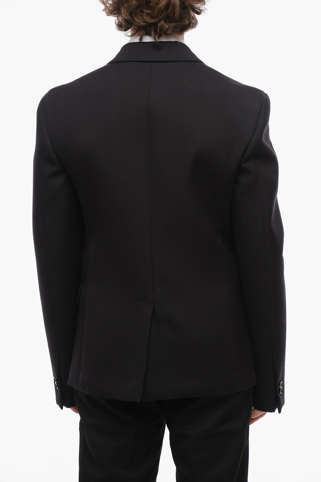 Bottega Veneta Double-breasted Wool Blazer with Peak Lapel