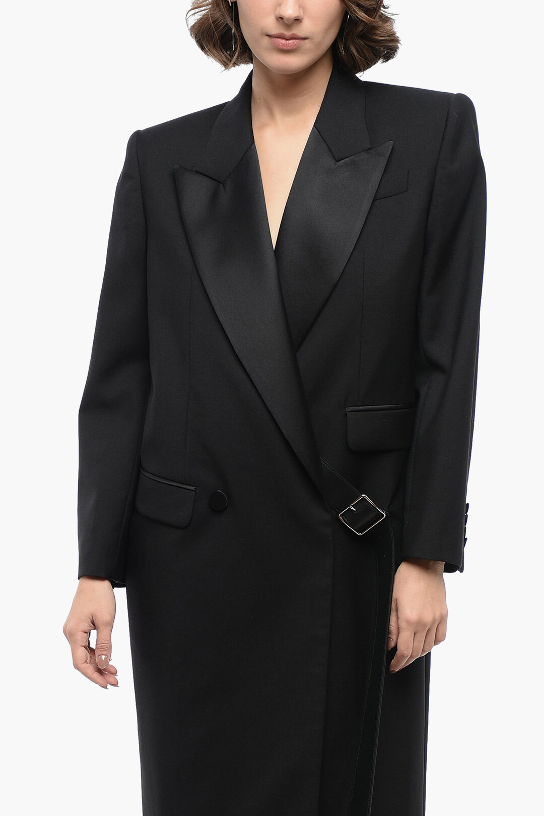 Alexander mcqueen wool coat on sale