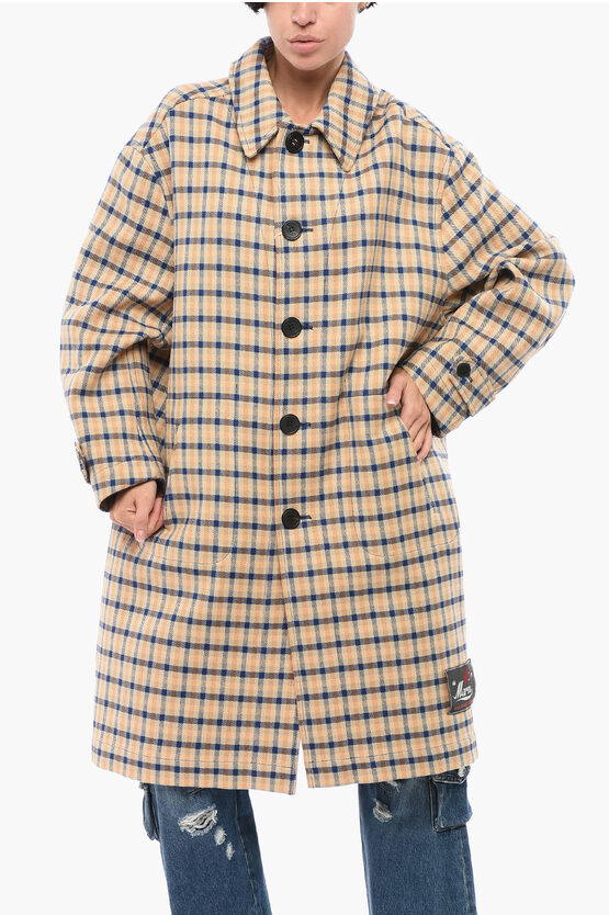 Marni Double Face Oversized Coat In Brown