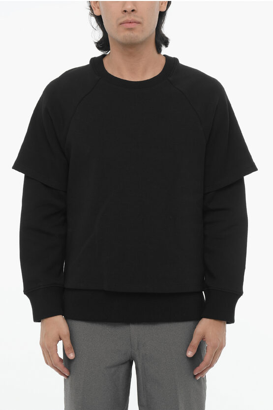 Neil Barrett Double-layer Slim Fit Crew-neck Sweatshirt