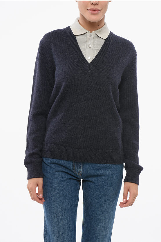 Loewe Double-layered Pullover With Polo Detail
