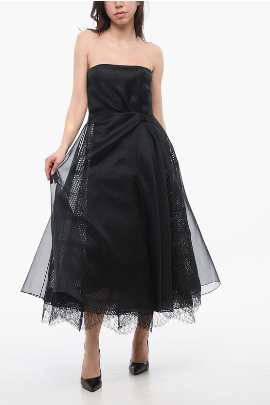 Dior Double-layered Strapless Dress With Side Zip