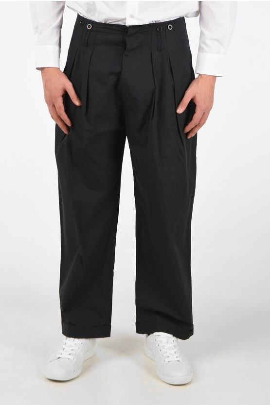 Katharine Hamnett Double Pleat ACE Pants with Suspenders Buttons men ...