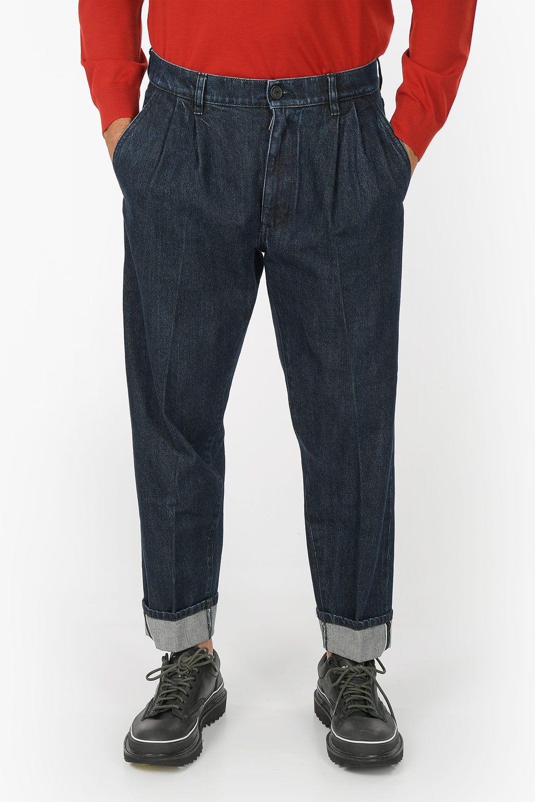 mens cuffed hem jeans