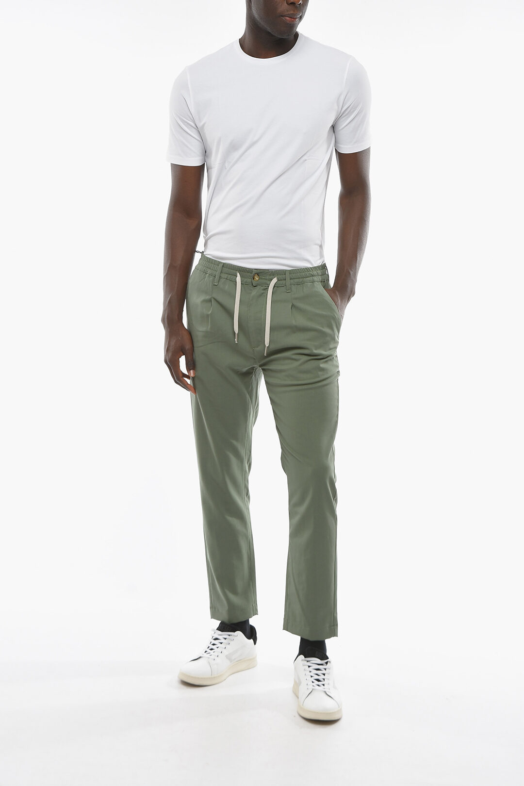 Cruna Double Pleat MITTE Pants With Drawstring and Laces on the Waist men -  Glamood Outlet