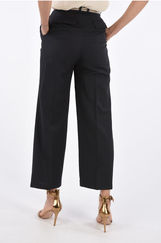 Fabiana Filippi Double Pleat Palazzo Pants with Rope Belt