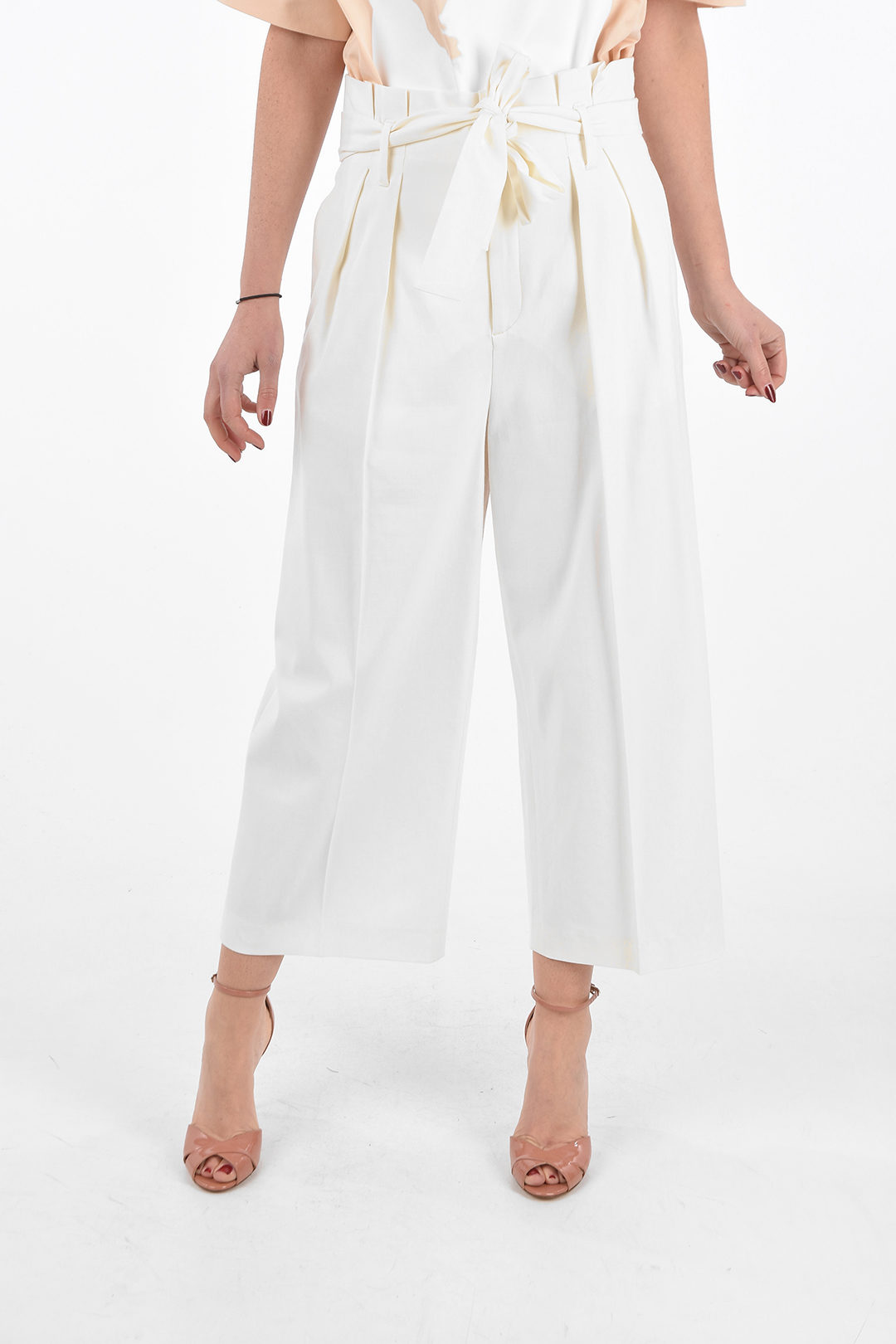 Red Valentino Double-pleated Gaucho Pants with Belt women - Glamood Outlet