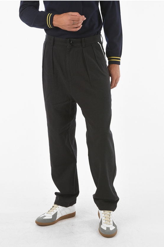 Undercover Double Pleated Pants with Belt Loops men Glamood Outlet