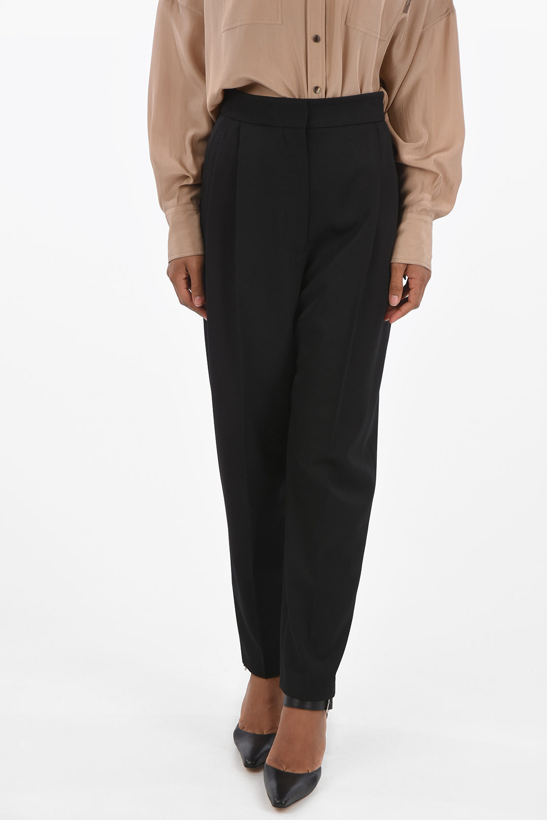 Alexander McQueen Double-pleated Pants with Hidden Fastening women ...