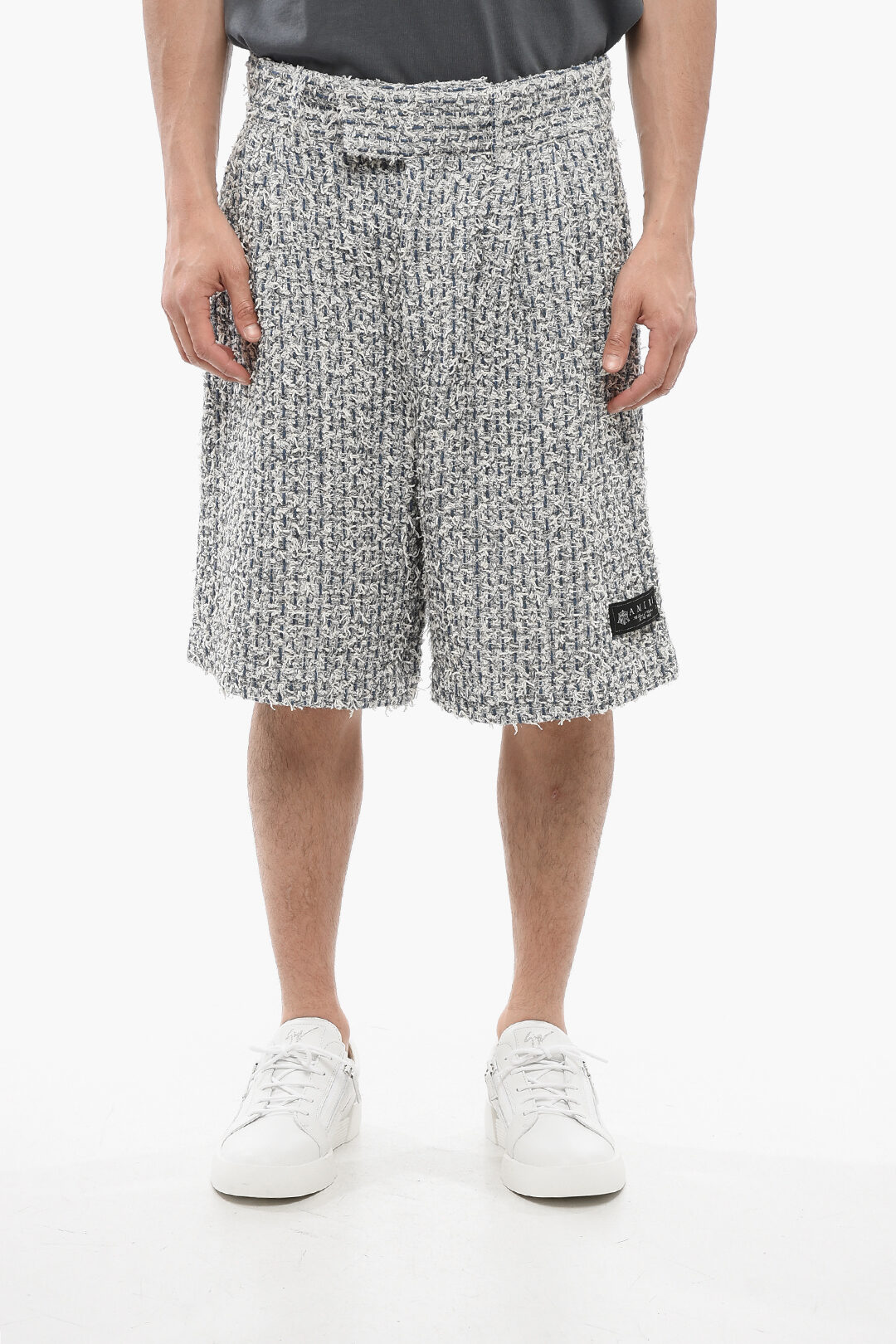 Amiri Double-pleated SKATER Tweed Shorts men - Glamood Outlet