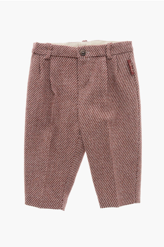 Gucci Double-pleated Wool Pants With Belt Loops In Brown