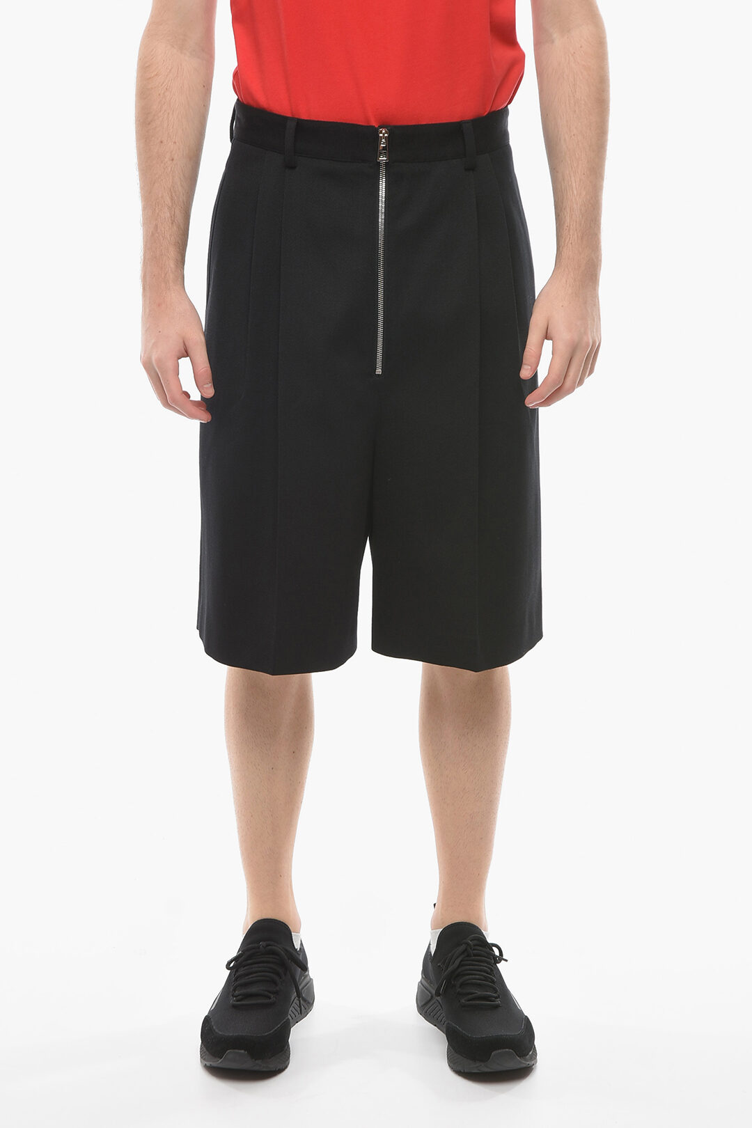 【LOEWE】2019AW GREY WOOL 2tuck half-pant LOEWE】2019AW GREY WOOL 2tuck half-pant LOEWE】2019AW Grey
