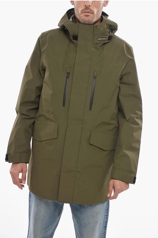 Shop Woolrich Down Jacket 3in1 With Removable Inner And Hidden Closure