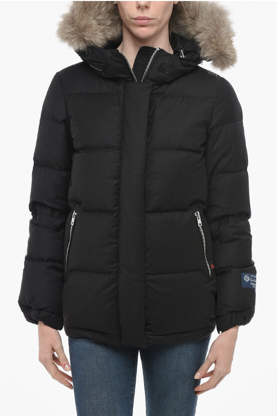 Shop Woolrich Down Jacket Aliquippa With Removable Fur