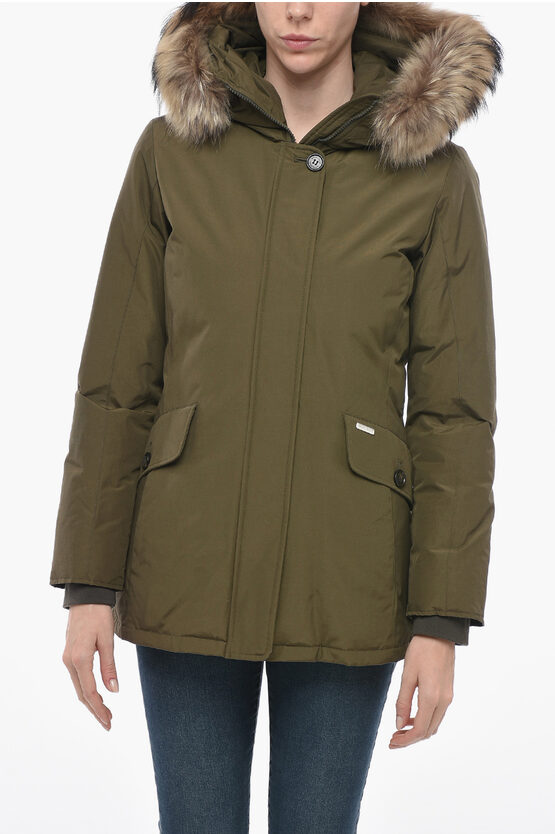 Shop Woolrich Down Jacket Gleeley With Removable Fur