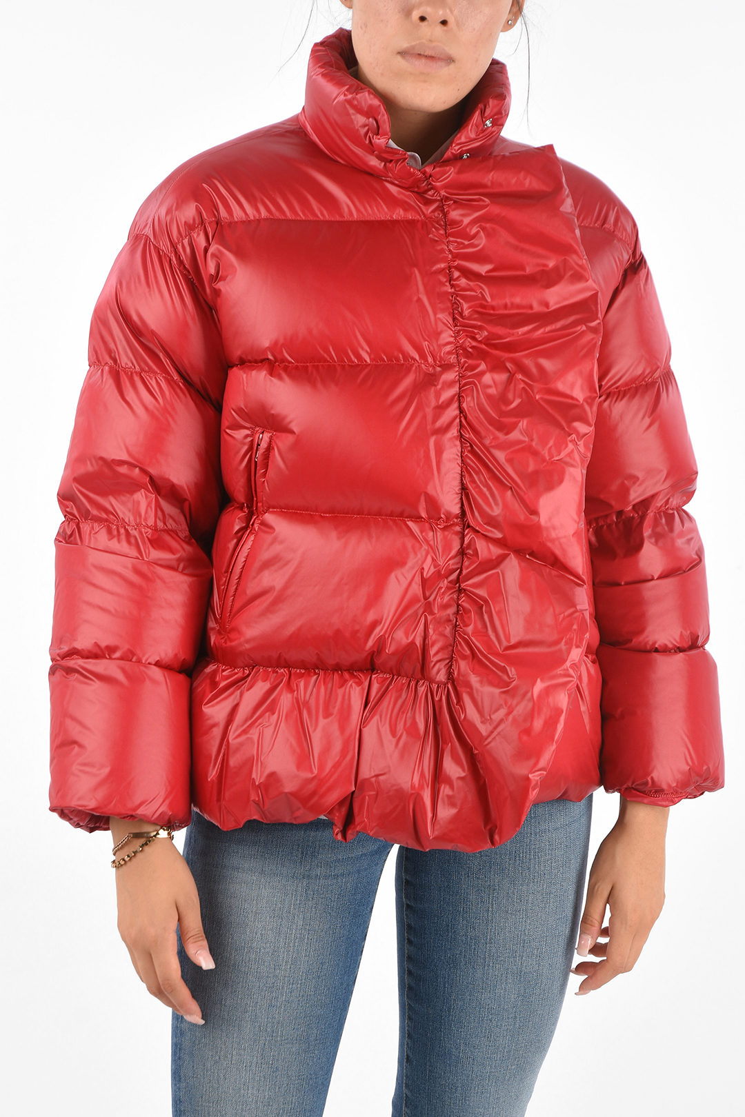 Down Jacket with Ruffle
