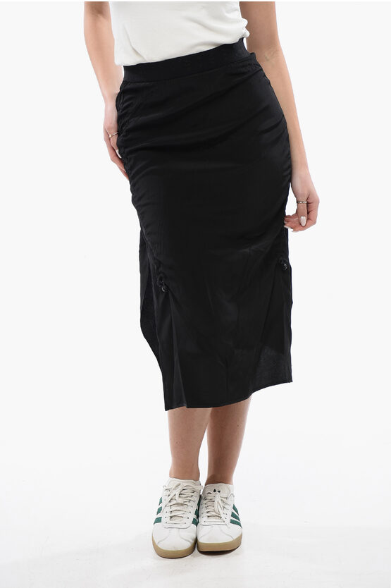 Mcq By Alexander Mcqueen Draped Pencil Skirt With Double Side Splits