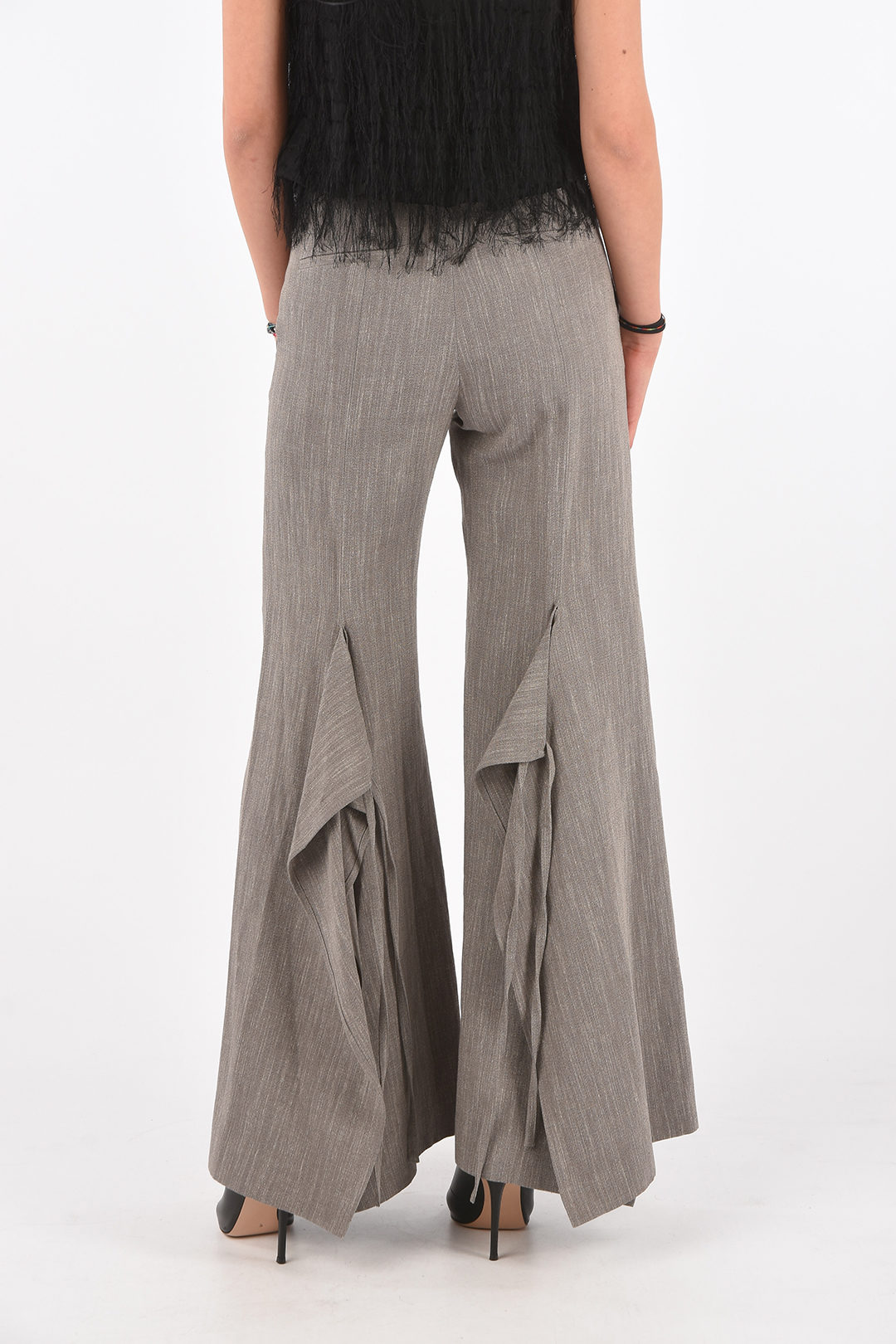 Casual White Split Pants main image 0