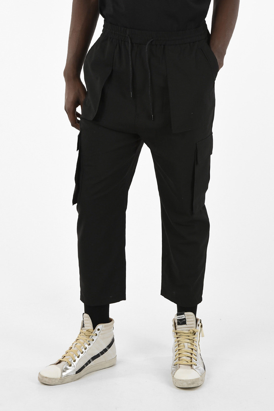パンツ GIUNON drawstring cargo pants GANNI Drawstring Cargo Trousers | Pink | FARFETCH