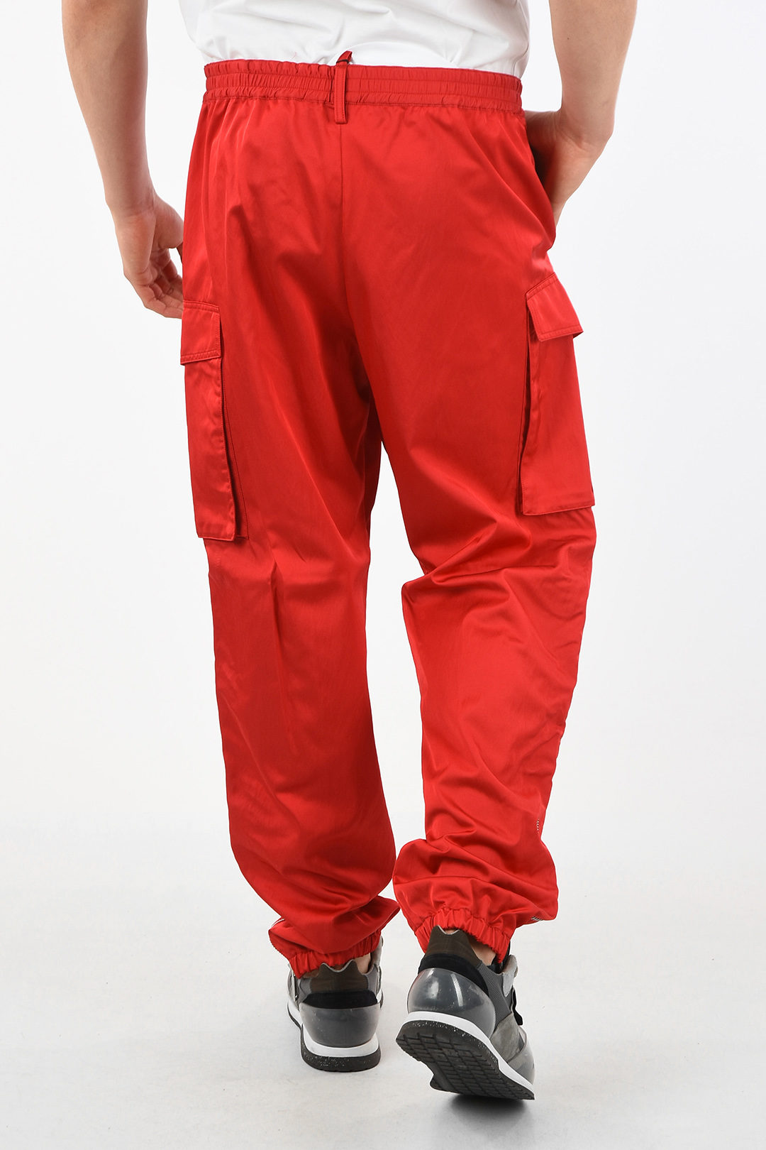 Mens Skinny Fit Side Print Stripe Track Pants Ankle Zipper Elastic Waist  S-2XL | eBay