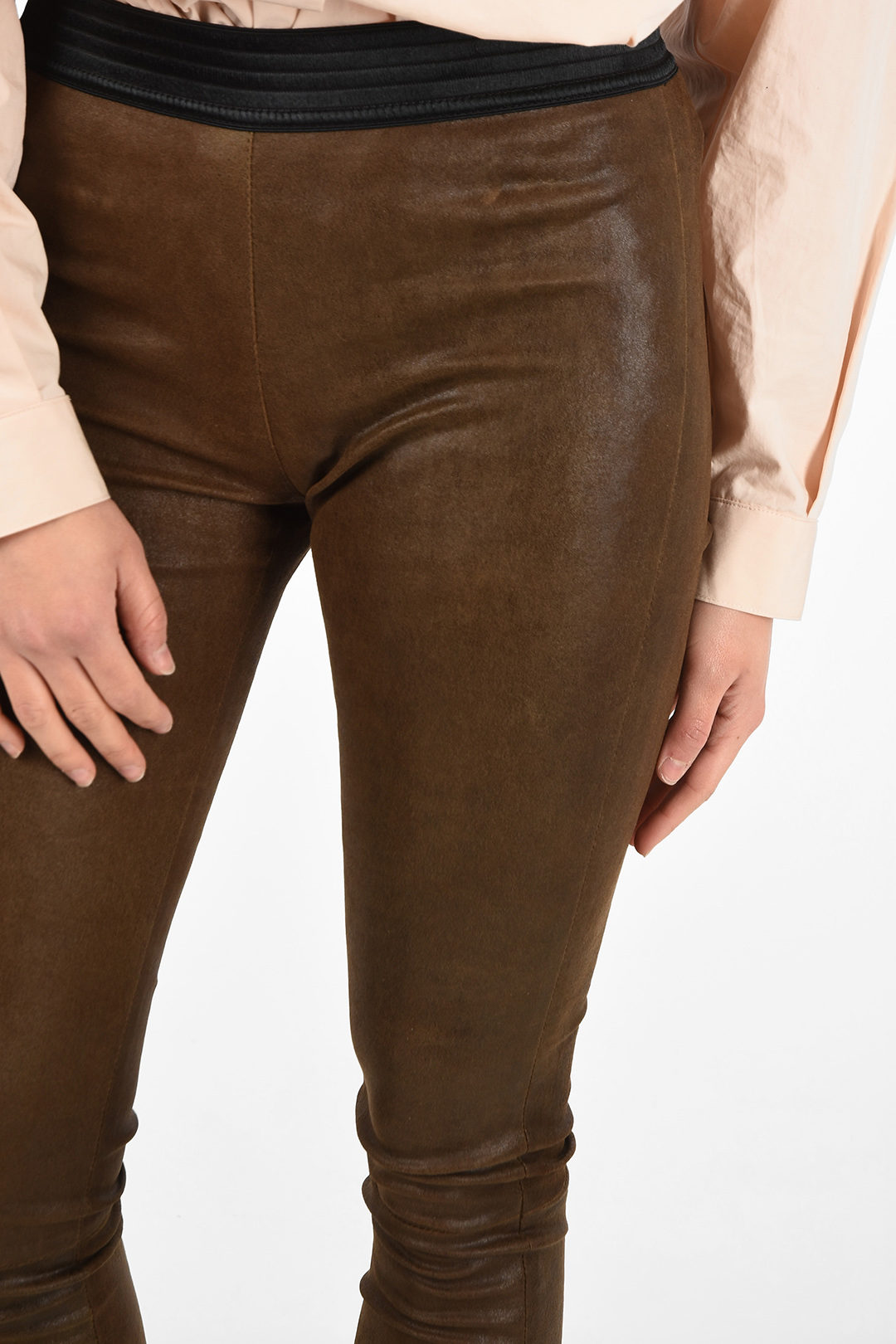 DROMe Drawstring Leather Pants women - Glamood Outlet
