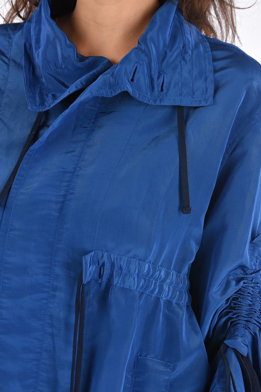 drawstring rain jacket