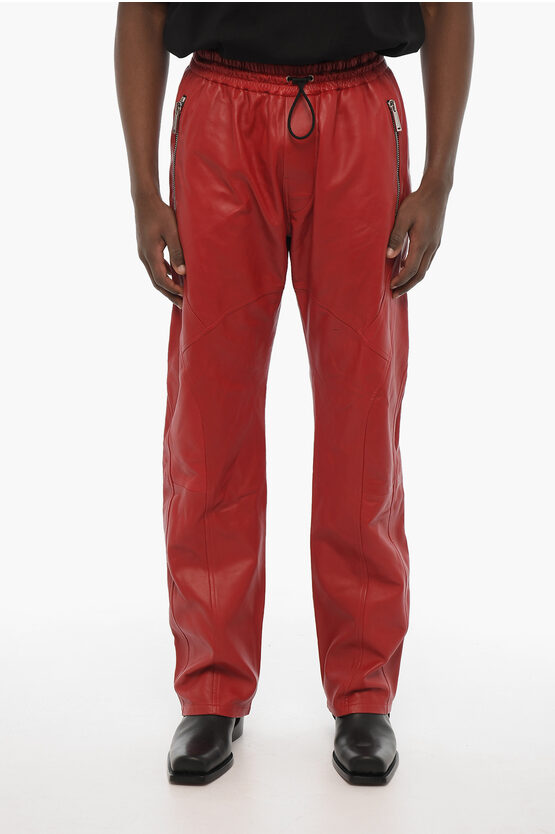 Dsquared2 Drawstring Waist 2 Pockets Leather Pants