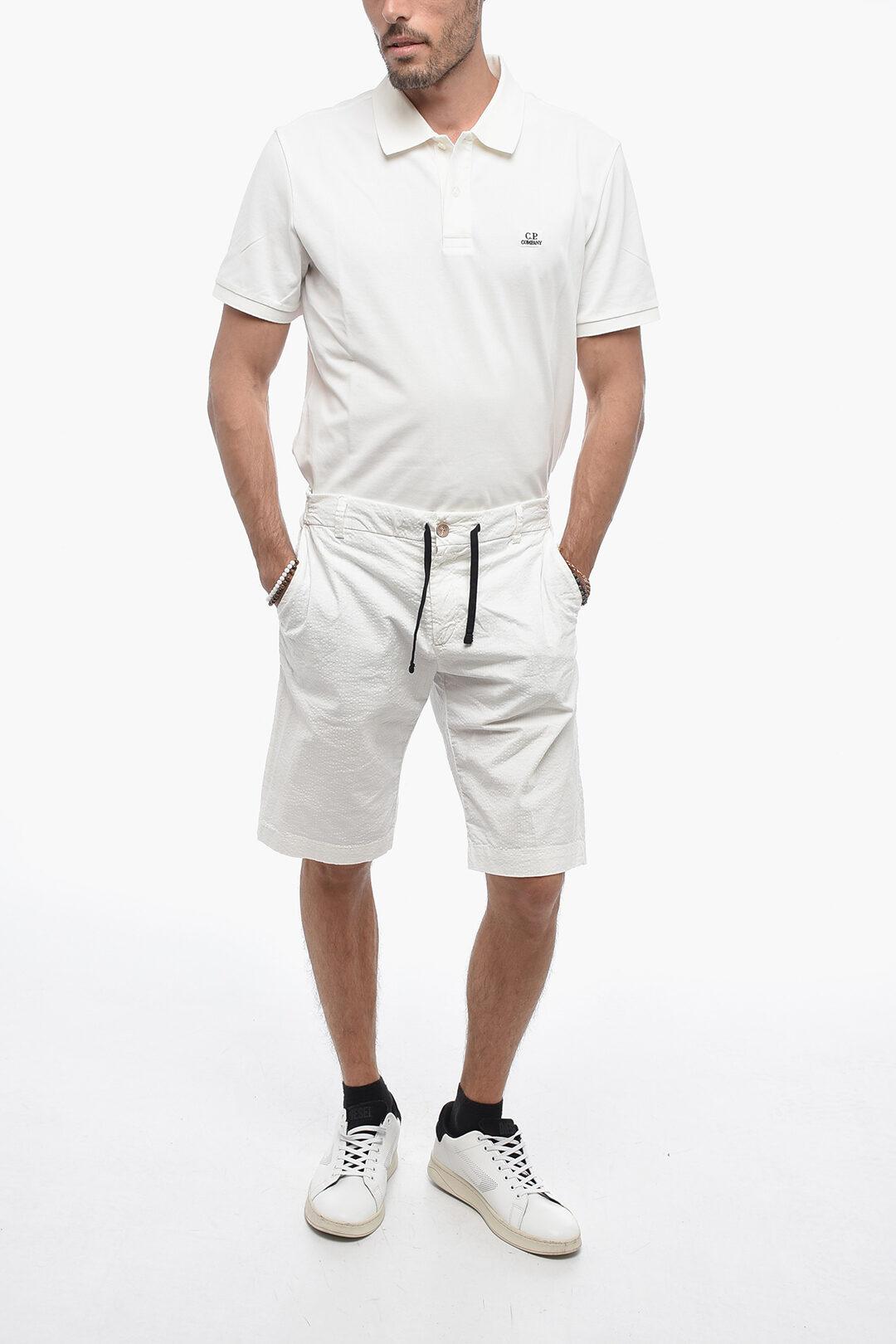 Maison Clochard Drawstring Waist Cotton Shorts men Glamood Outlet