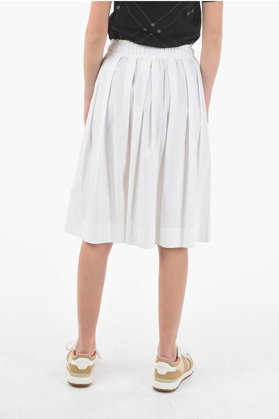 Drawstring Waist Flared Skirt