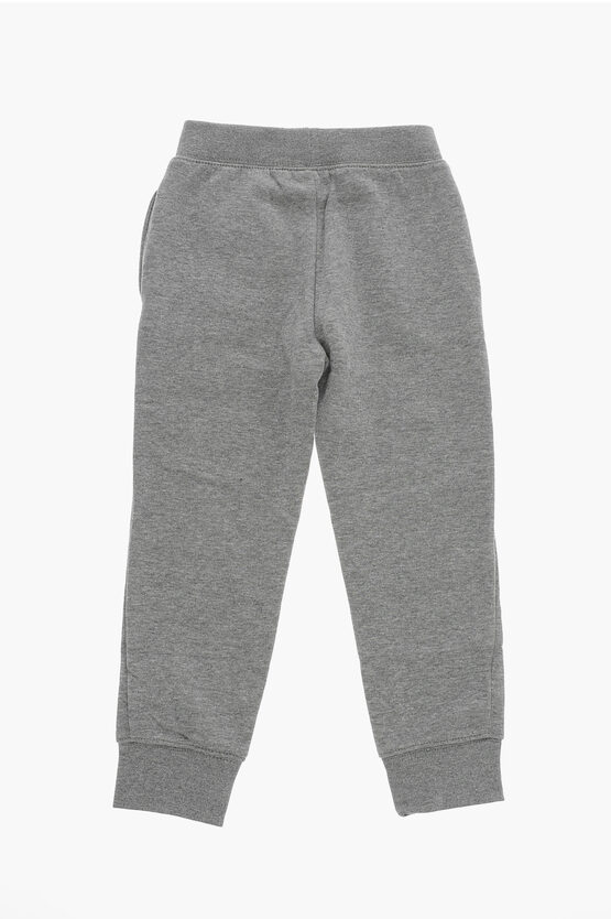 Drawstring Waist Fleeced Cotton Joggers