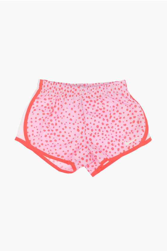 Nike Kids' Drawstring Waist Polka Dots Shorts In Pink