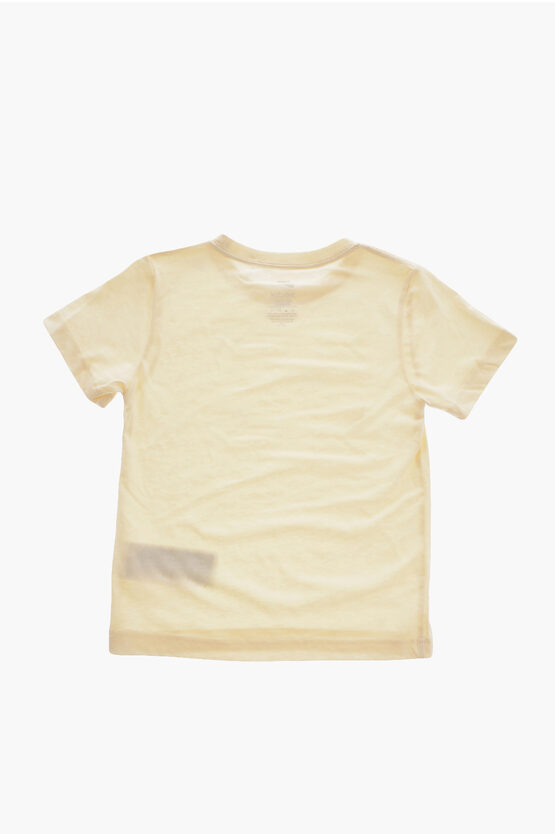 Drawstring Waist Shorts and Printed Crew-Neck T-shirt Set