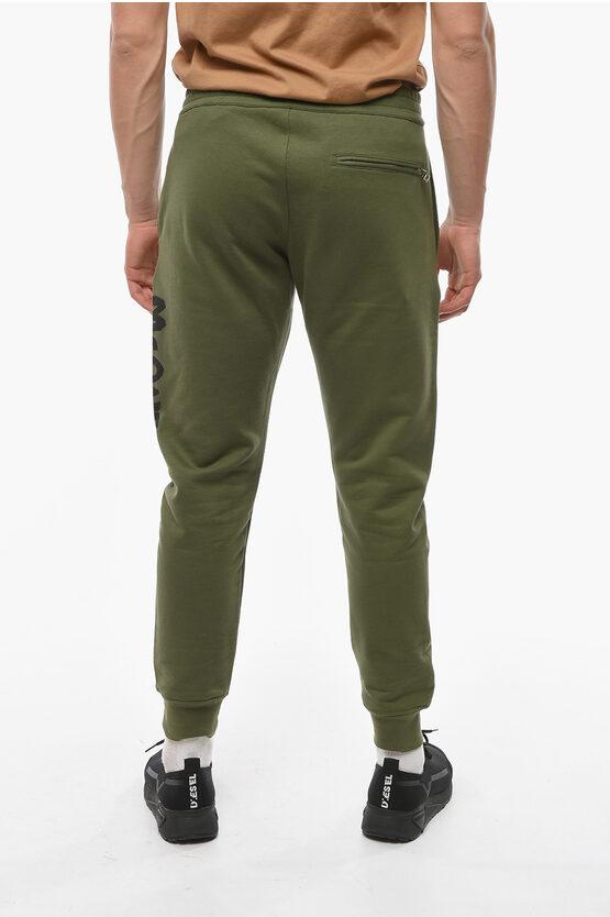 Drawstringed Joggers with Contrasting Logo Lettering