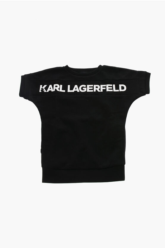 Shop Karl Lagerfeld Dress With Embossed Logo