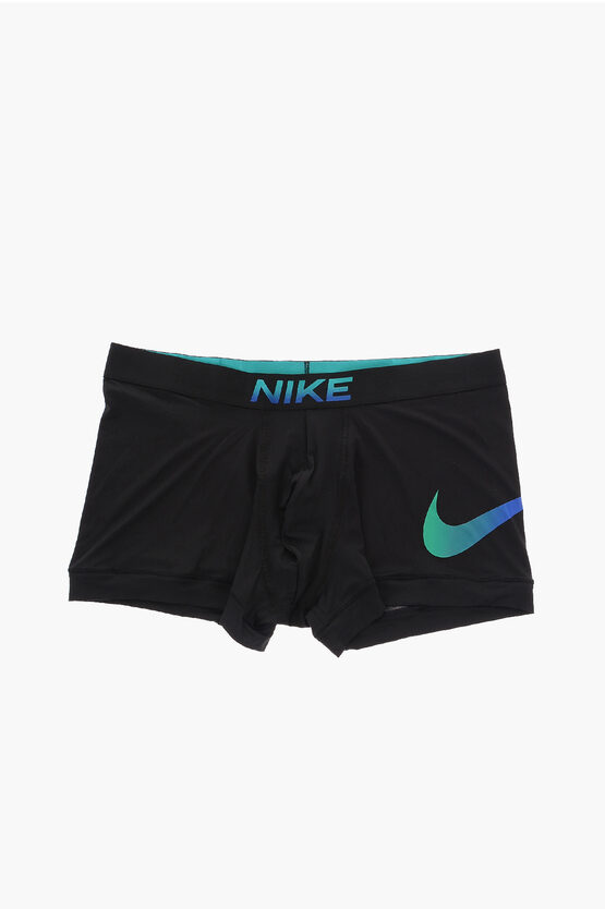 Nike Dri-fit Boxer With Logoed Elastic Band In Black
