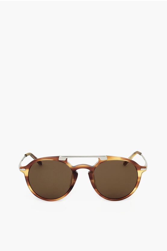 Linda Farrow Dries Van Noten Aviator Sunglasses With Metal Bridge