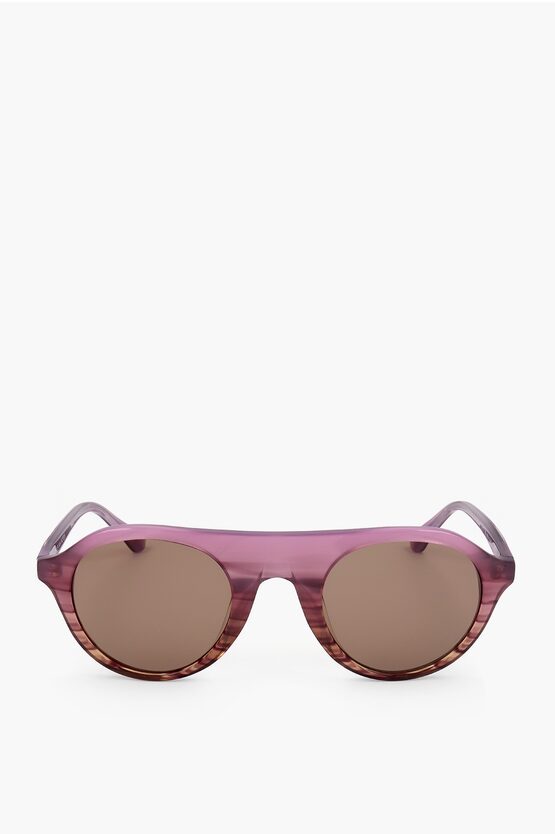 Linda Farrow Dries Van Noten Aviator Sunglasses With Patterned Frame